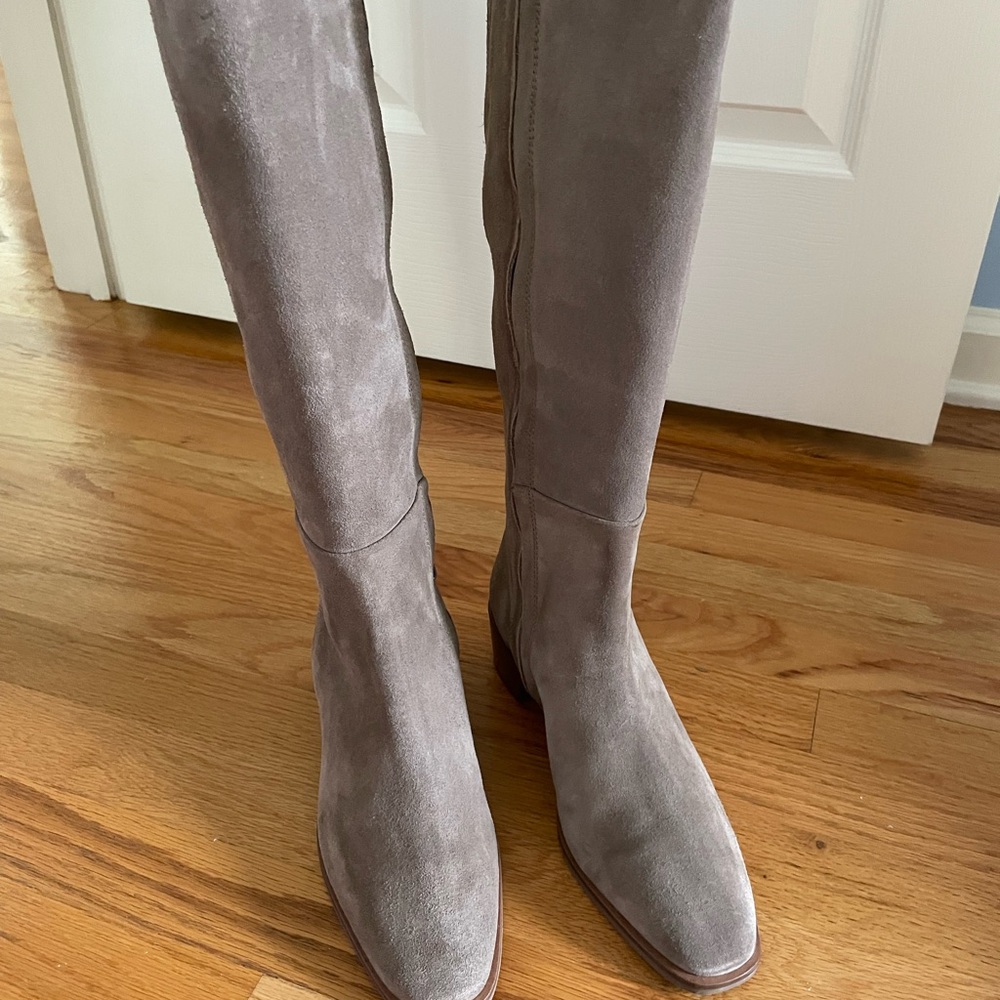 Taupe remo tall suede boots